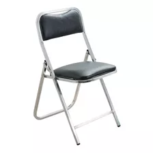 Silla Plegable Acojinada Est. Cromada Respaldo Ergonómico