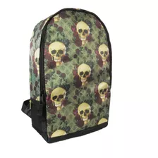 Mochila Calavera Cráneo Juvenil Gótico Dark Rosa Negra