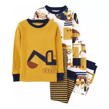 Pijama Bebe Menina(o) Infantil Manga Longa Carters Kit 4 Pcs