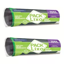 Saco Lixo Preto 100 L Biodegradavel Pack Lixo Rolo C/ 30 Un