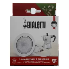 Bialetti - 3 Juntas + Filtro De Aluminio Para 3 O 4 Tazas.-