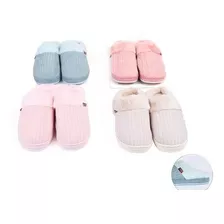 Pantufla Zapato Descanso Premium Invierno Mujer Lana 