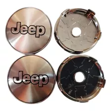 4 Tapas Central Llanta Jeep Color Plata 60 Mm Nuevas