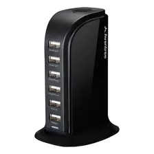 Cargador Rápido X 6 Usb, Avantree Powertower 8amp / 40w Color Negro