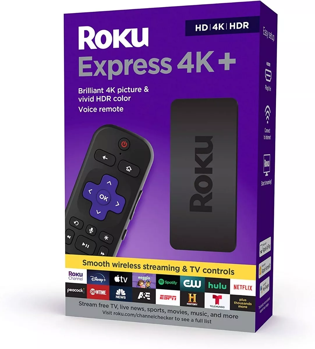 Roku Express 4k+plus Hdr Smart Tv Totalmente Nuevo Y Sellado