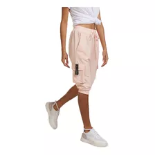 Bermuda Saruel Cargo Brohood Feminino Moletom Rosa