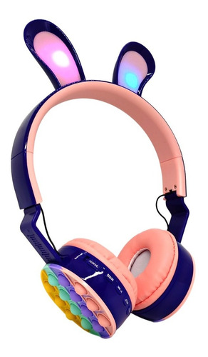 Auriculares Infantiles Orejas Conejo Niños Popit Bluetooth