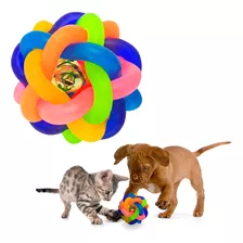 Pelota Trenzada Juguete Para Gato Perro Con Cascabel 5,5 Cm Color Multicolor