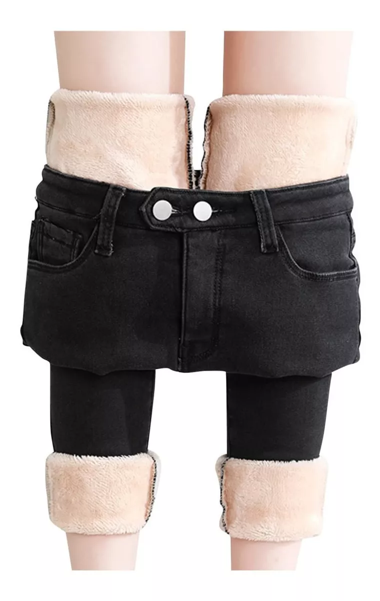 Pantalones De Franela Gruesa Térmica Con Forro Polar Para Mu