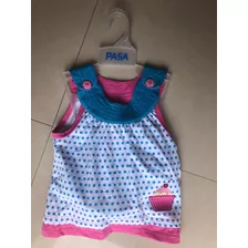 Vestido Niña Pasa Dos Años Talla 2 T Azul