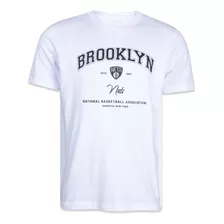 Camiseta New Era Golf Culture Nba Brooklyn Nets Branco