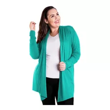 Roupa Feminina Cardigan Comprido Manga Longa Plus Size +56