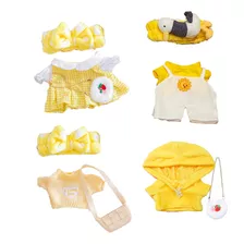 Amarillo De Kit 4 Accesorios Ropa Muñeca Pato Lalafanfan