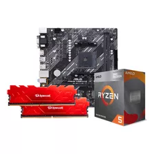 Kit Placa Mãe Asus A520m-e Ryzen 5 4600g 2x16gb Redragon