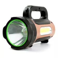 Lanterna Holofote De Mão Led Super Potente Energia Solar Usb Cor Da Lanterna Preto Cor Da Luz Branco