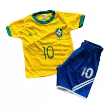 Conjunto Infantil Brasil Copa Masculino Feminino