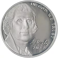 Moeda 5 Cents Nickel 2022 Letras S Proof Espelhada Fc 