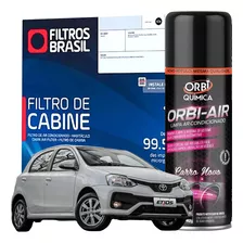 Kit Filtro Ar Condicionado Spray Etios 1.3 1.5 16v X Xs Xls