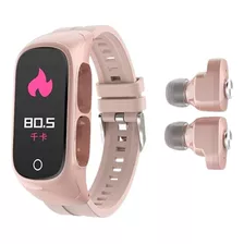 Smartwatch Relógio Inteligente Fone Bluetooth 2em1 N8 (rosa)