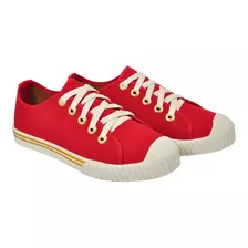 Tenis Feminino Casual Santorini Vermelho Capri Com Biqueira 