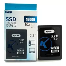 Ssd 480gb Knup Kp-ss480 Sata Iii 2,5 10x Mais Rápido Que Hd Cor Preto