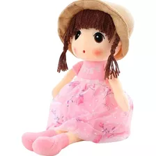 Muñeca De Trapo Tela Suave Juguete Niñas 50cm Rosa