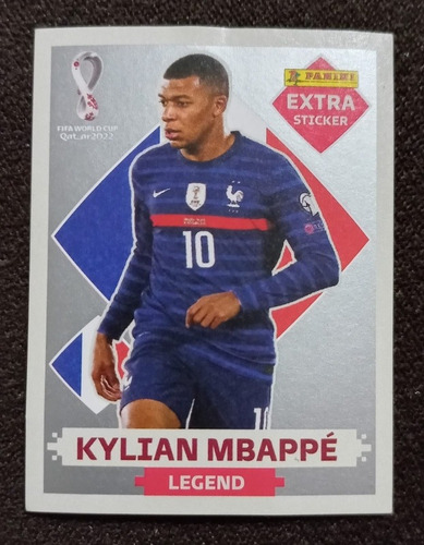 Figurinha Kylian Mbappé Gold Legend Copa 2022 Simil