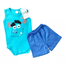 Conjunto Body Musculosa Short Nena Varón Mike Minion Sulliva