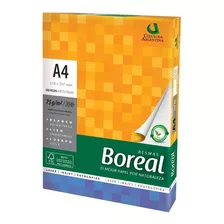 Resma Boreal A4 Papel 75 Grs 500 Hojas Para Oficina