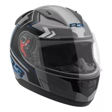 Capacete Fechado Jet Evo R3 Com Viseira Cristal + Narigueira Cor Cinza - Azul Tamanho Do Capacete 62