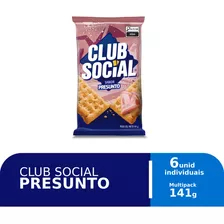 Club Social Biscoito Salgado Presunto Multipack 141g
