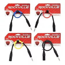 Cable Para Micrófono: 4 Rockville 1.5'' Macho Rean Xlr A 1-4