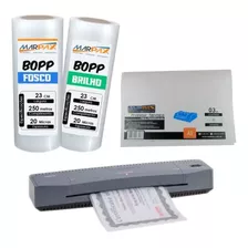 Kit Laminadora Aurora A3 + 02 Bopp A4 Brilho E Fosco 220v