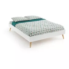 Bebop Base De Cama Queen Estilo Moderno Color Blanco