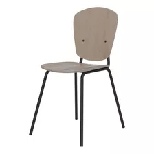 Silla Lag Color Blanco Lavado/negro Estructura De La Silla Negro Asiento Blanco Lavado