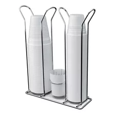 Suporte Organizador Porta Copos Descartáveis 80/200 Ml Aço