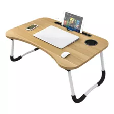 Mesa Plegable De Cama Laptop Portavaso Multiuso Desayuno Tm