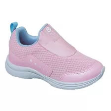 Tênis Infantil Feminino Ortopé Joy Comfy Calce Fácil Rosa