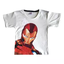 Camiseta Meninos Personagens Marvel - Kit C/3