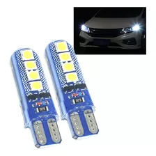 Par Lampada Led Moto Carro Pingo T10 Meia Luz Flash Strobo