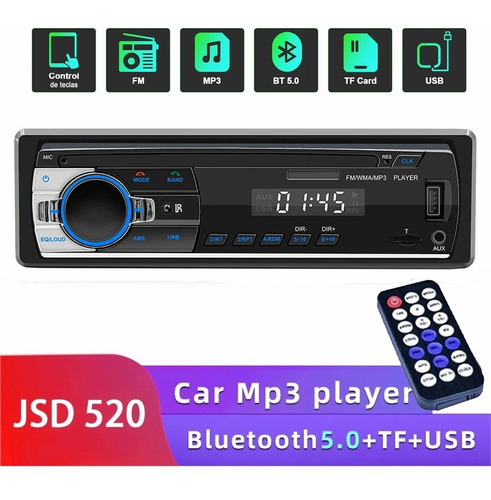 Autoestereo Mp3 Jsd-520 Bluetooth Usb 1 Din Radio Fm Aux Foto 2