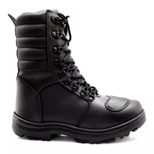 Bota Militar Coturno Tática Zíper Couro Ecológico 1907