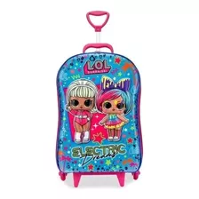 Mochila Lol Surprise Eletric 3d 3 Rodinhas Maxtoy Infantil