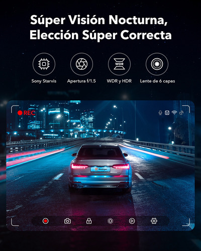 Redtiger F7np Cmara Para Vehculos 4k+1080p Con Pantalla  Foto 8