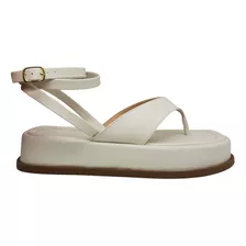 Sandália Flatform Com Amarração