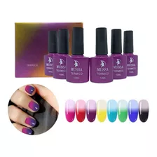 Gama Gel Semipermanente Térmico-6 Piezas Gel Polish 