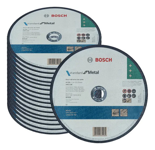Disco Corte Amoladora Metal Inox Bosch 230 X 1.9 Mm Caja 25u