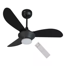 Ventilador De Teto Ventisol Wind Inverter Black Led Control Bivolt