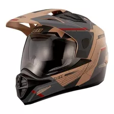 Capacete Para Moto Crossover X11 Off Road Big Trail Areia 