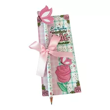 Tag Com Lápis Personalizado Dia Das Mães - Kit 30 Unidades